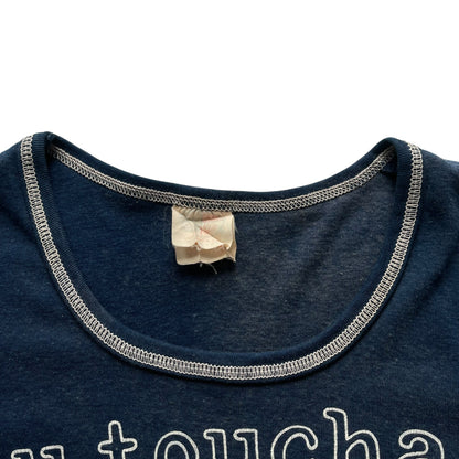 Vintage 80s Navy Ringer Graphic T-Shirt