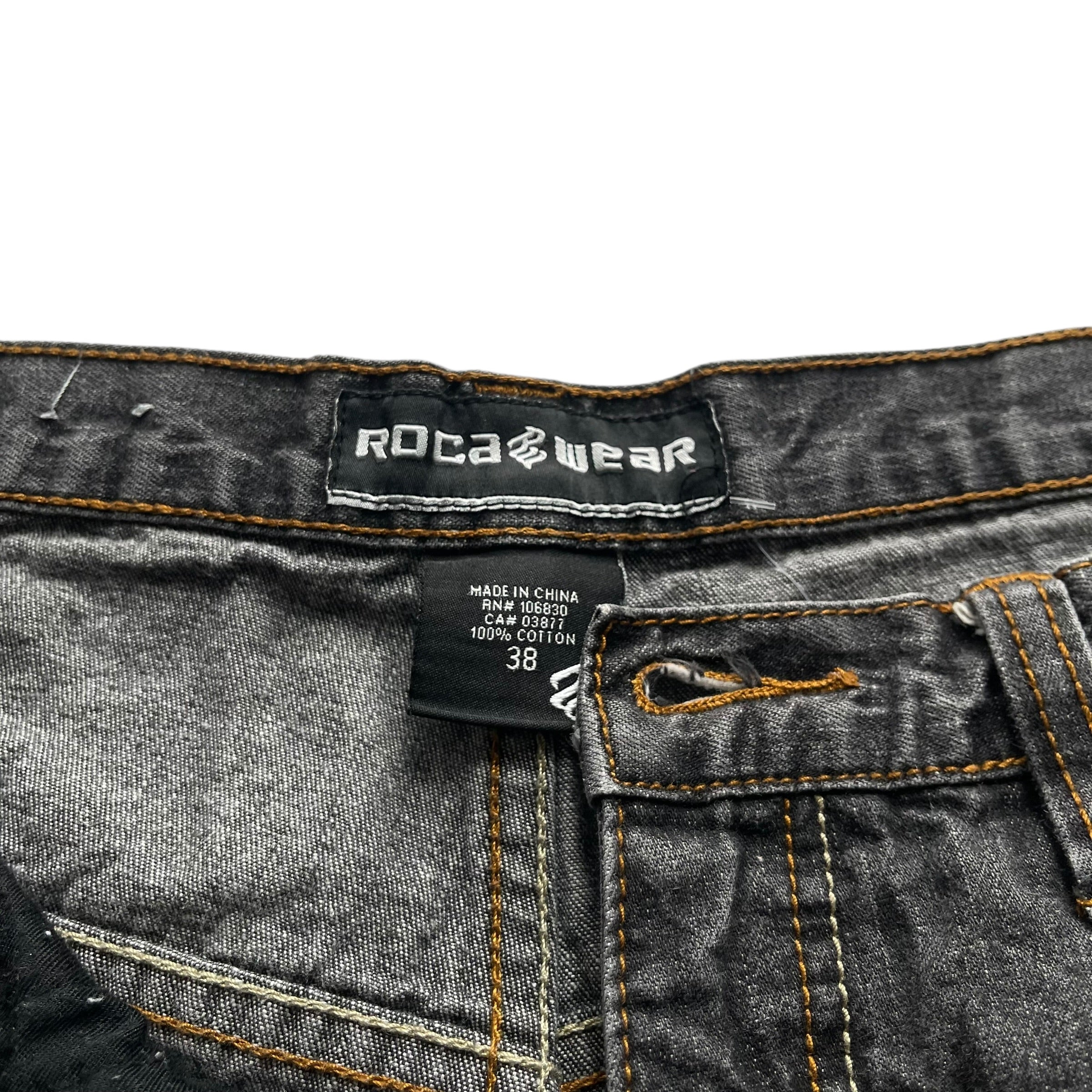 Vintage RocaWear Black Wash Jean Shorts