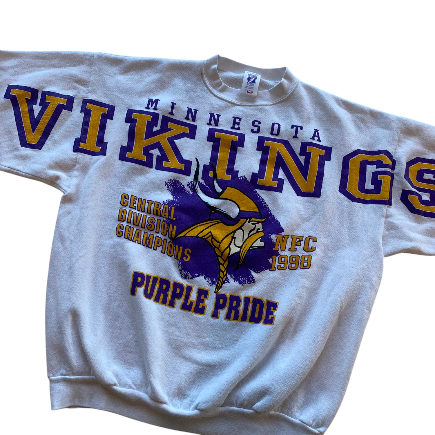 1998 Minnesota Vikings NFC Champions Spell-Out Crewneck