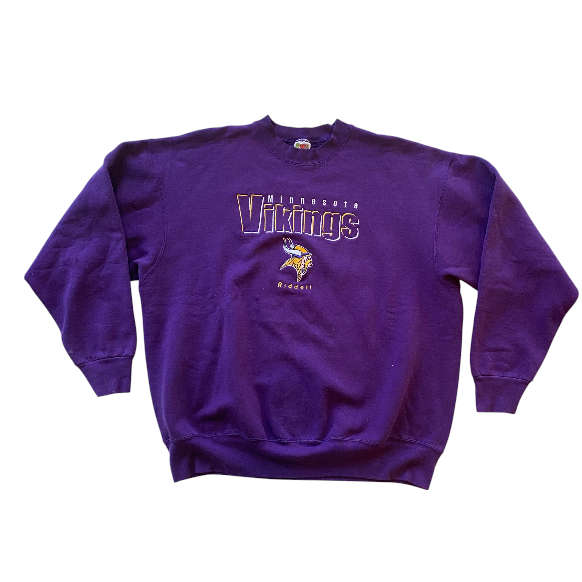 Vintage Minnesota Vikings Embroidered Riddell Crewneck