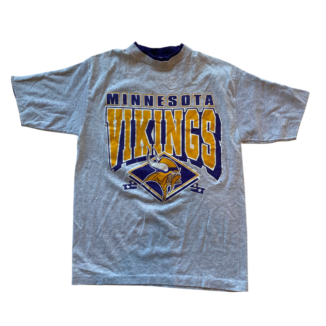 Vintage Minnesota Vikings Grey Logo T-Shirt