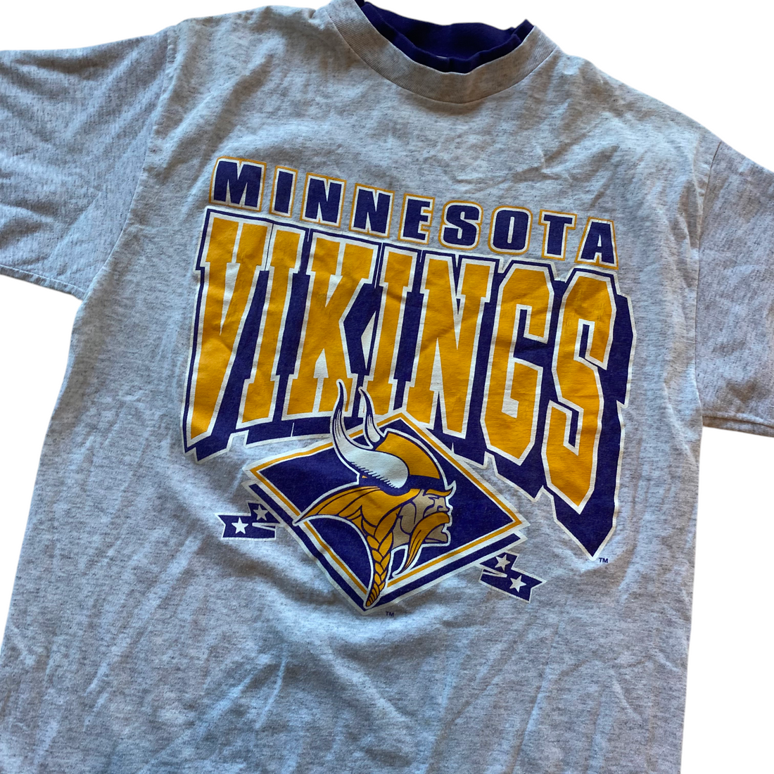 Vintage Minnesota Vikings Grey Logo T-Shirt