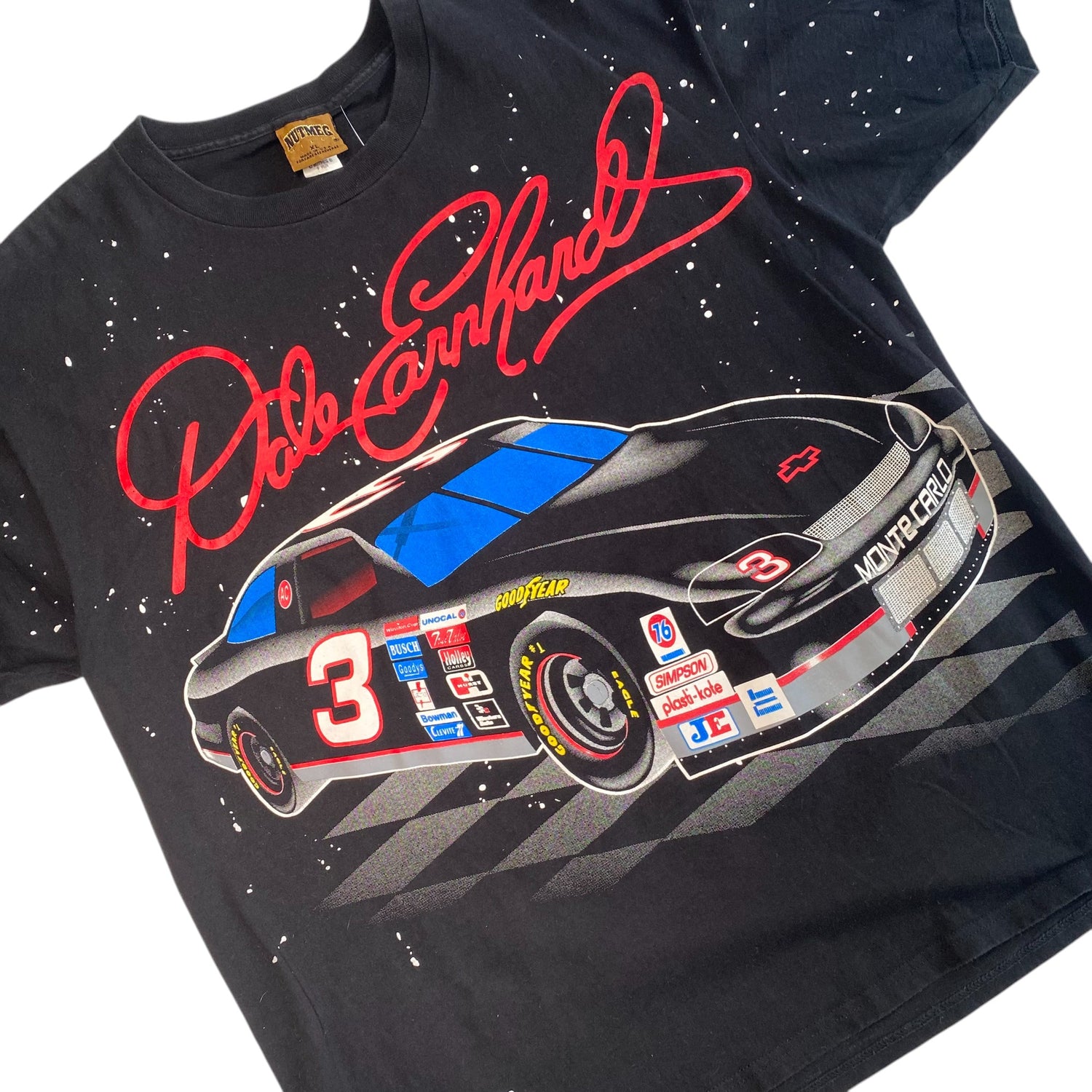 Vintage Dale Earnhardt &quot;The Intimidator&quot; AOP T-Shirt (Black)