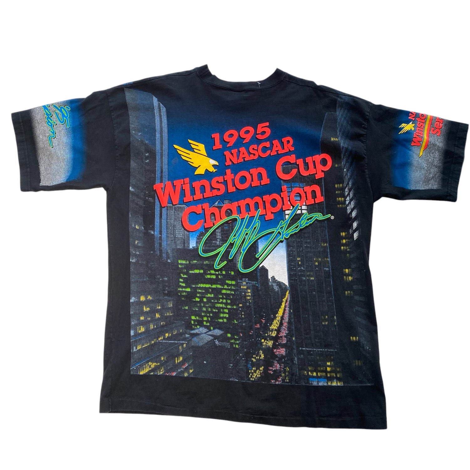 1995 NASCAR Winston Cup Champion Jeff Gordon AOP T-Shirt