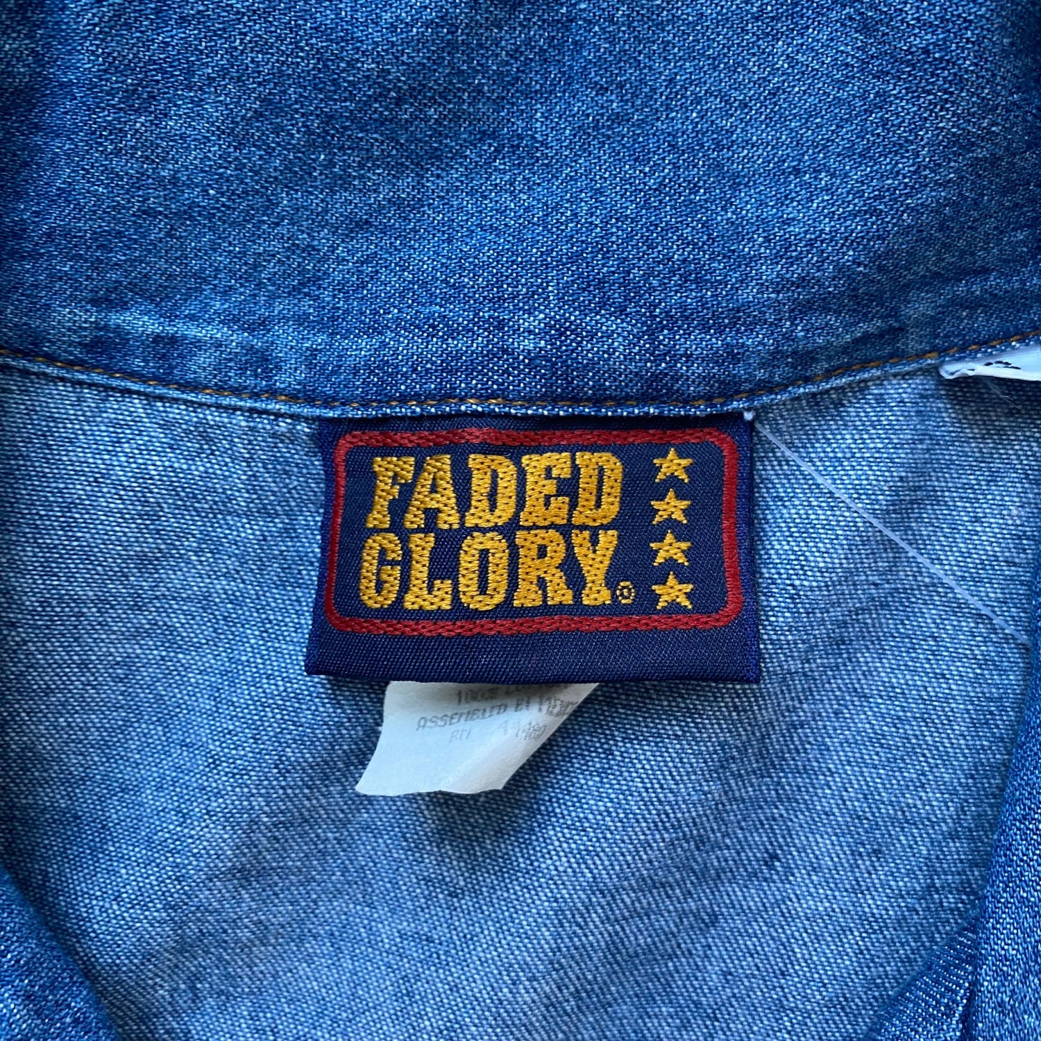 Vintage Faded Glory Denim Button Up Dress