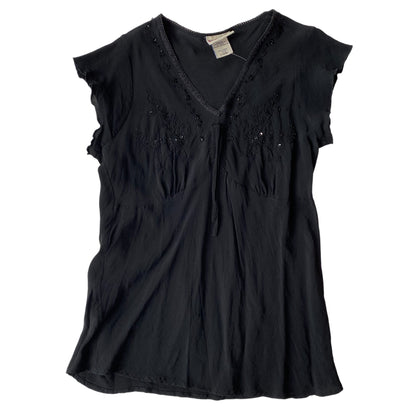 Vintage Faded Glory Beaded Blouse