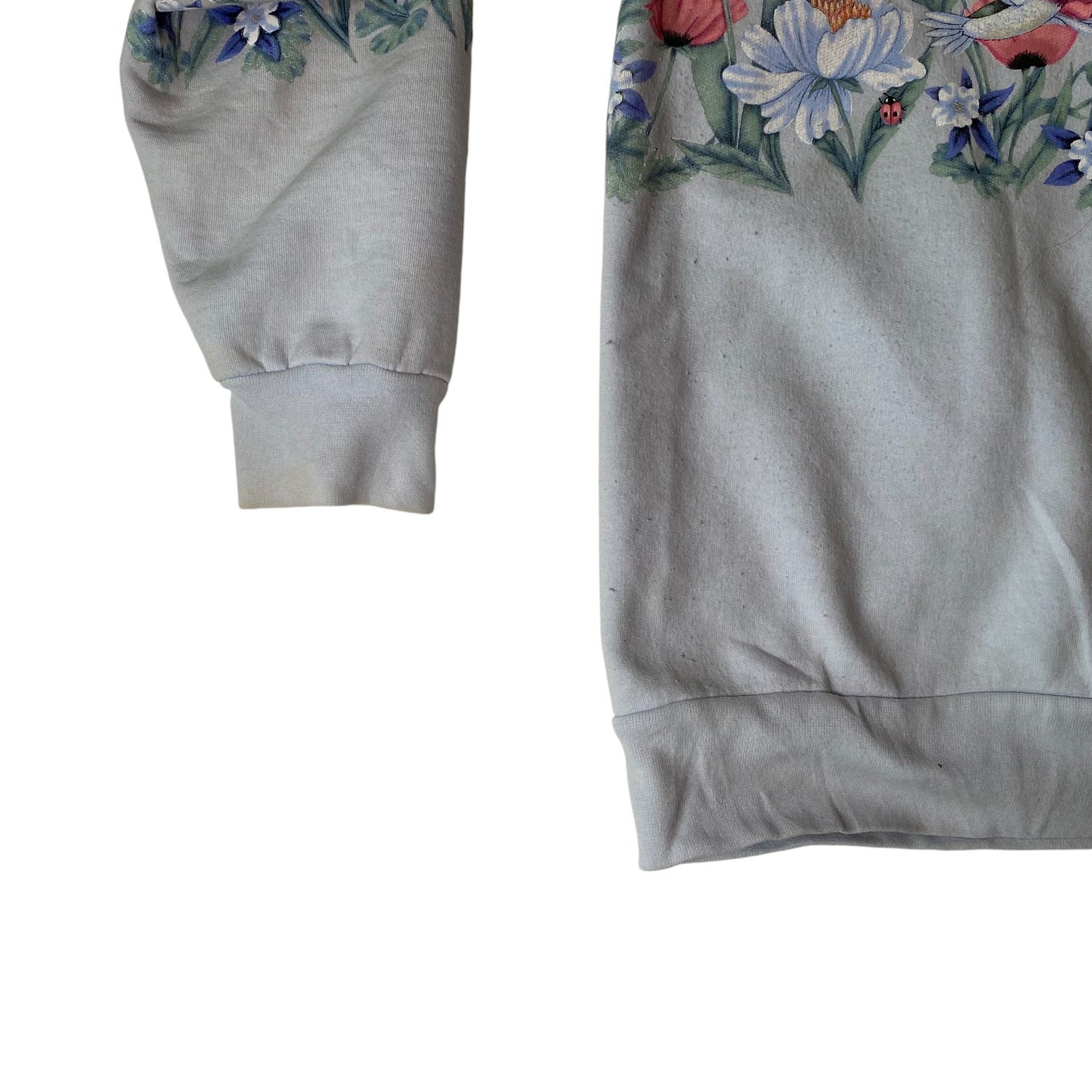Vintage Nature Graphic Light Blue Crewneck