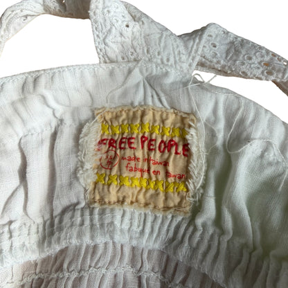 Free People White Eyelet Top