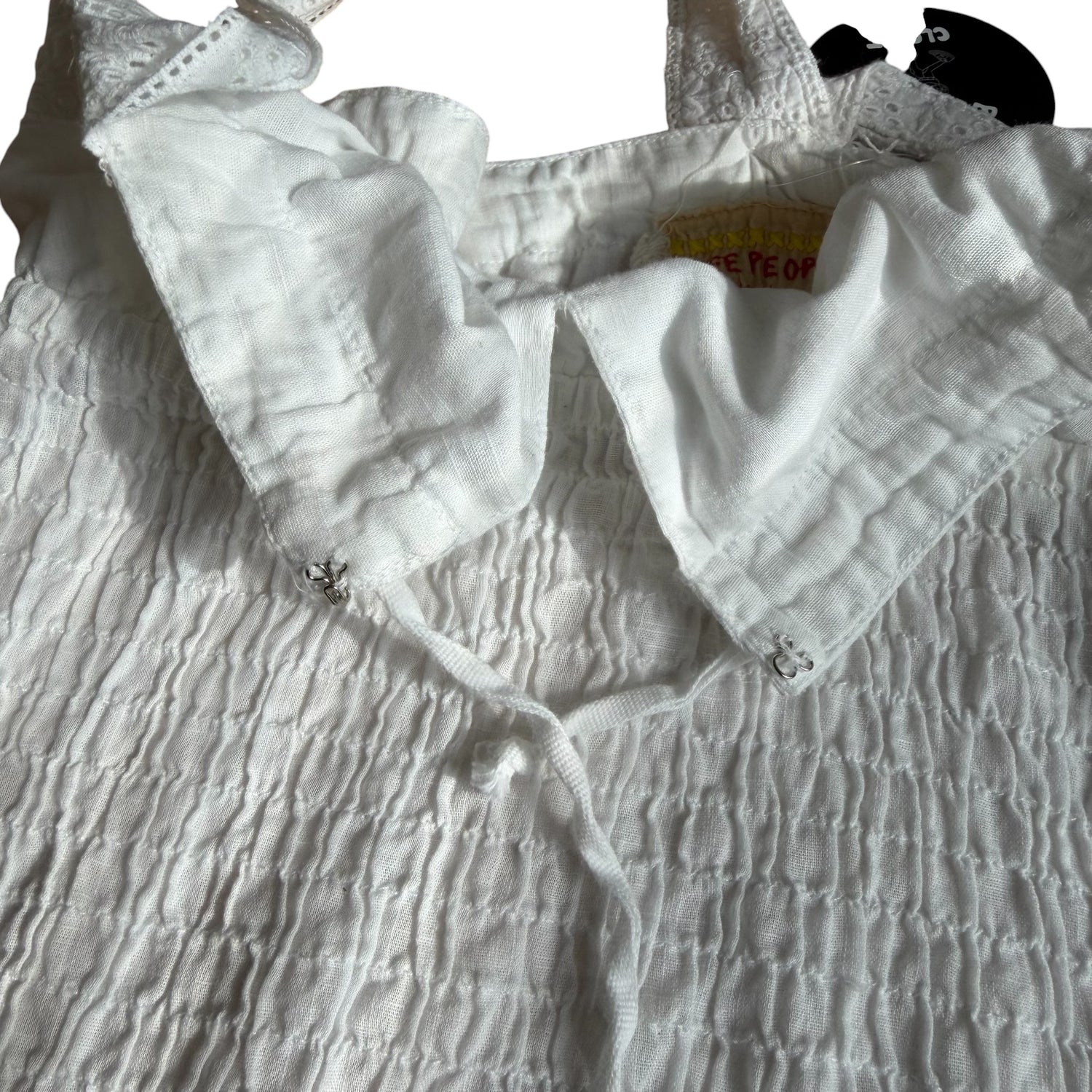 Free People White Eyelet Top