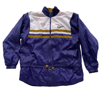 Vintage Nike Navy, White &amp; Gold Zip Up Windbreaker