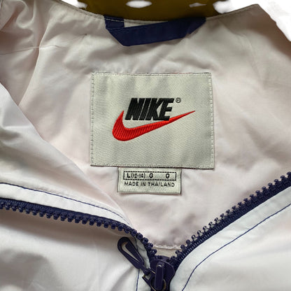 Vintage Nike Navy, White &amp; Gold Zip Up Windbreaker