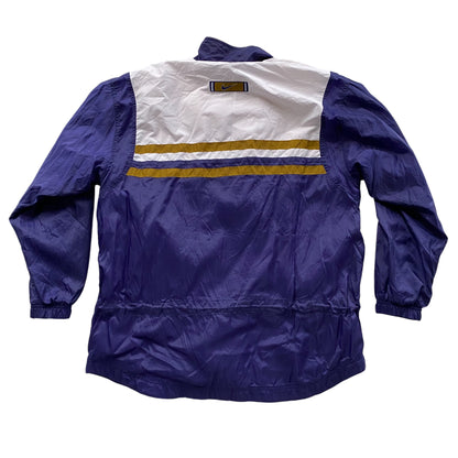 Vintage Nike Navy, White &amp; Gold Zip Up Windbreaker