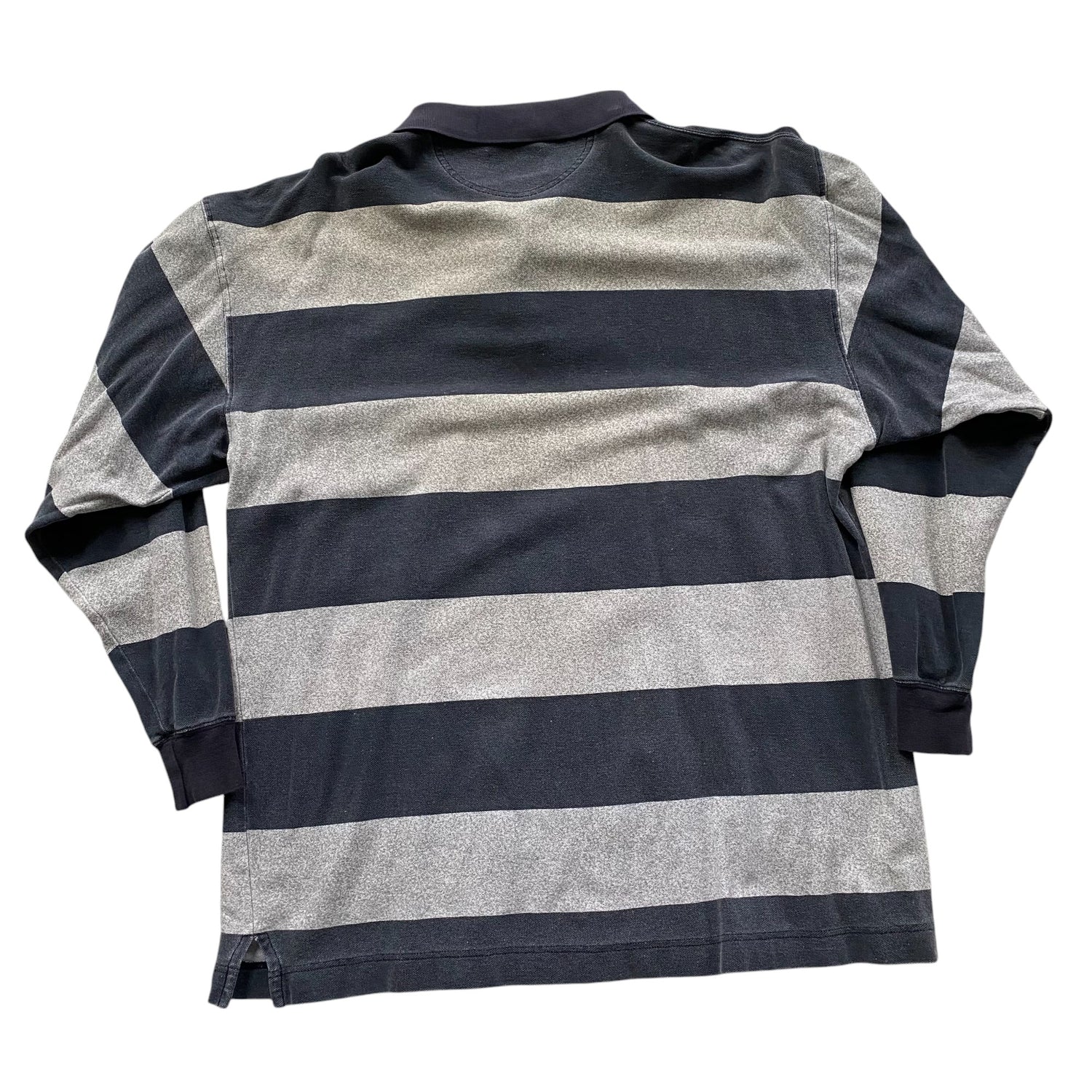 Vintage Van Heusen Striped Long Sleeve Polo Shirt