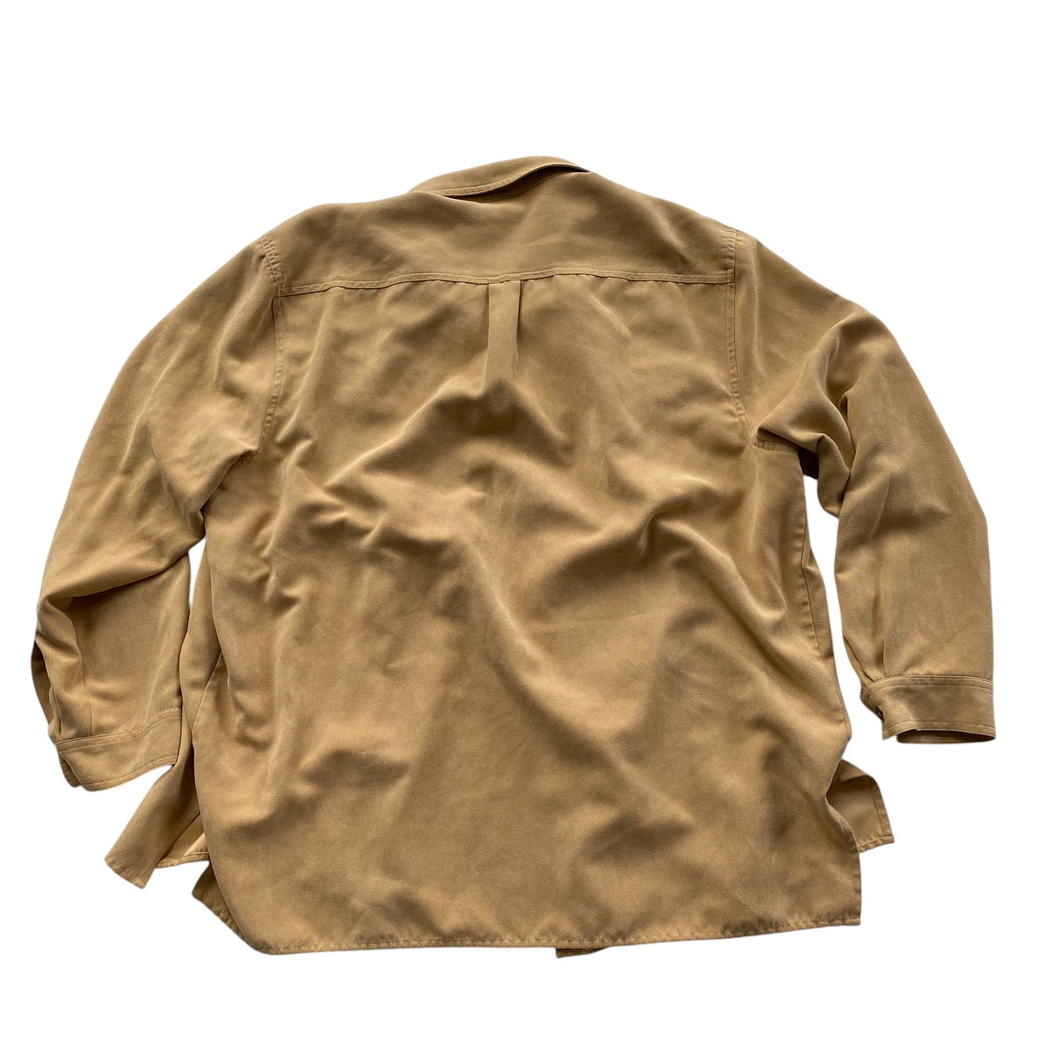 Vintage White Stag Suede Long Sleeve Button Up