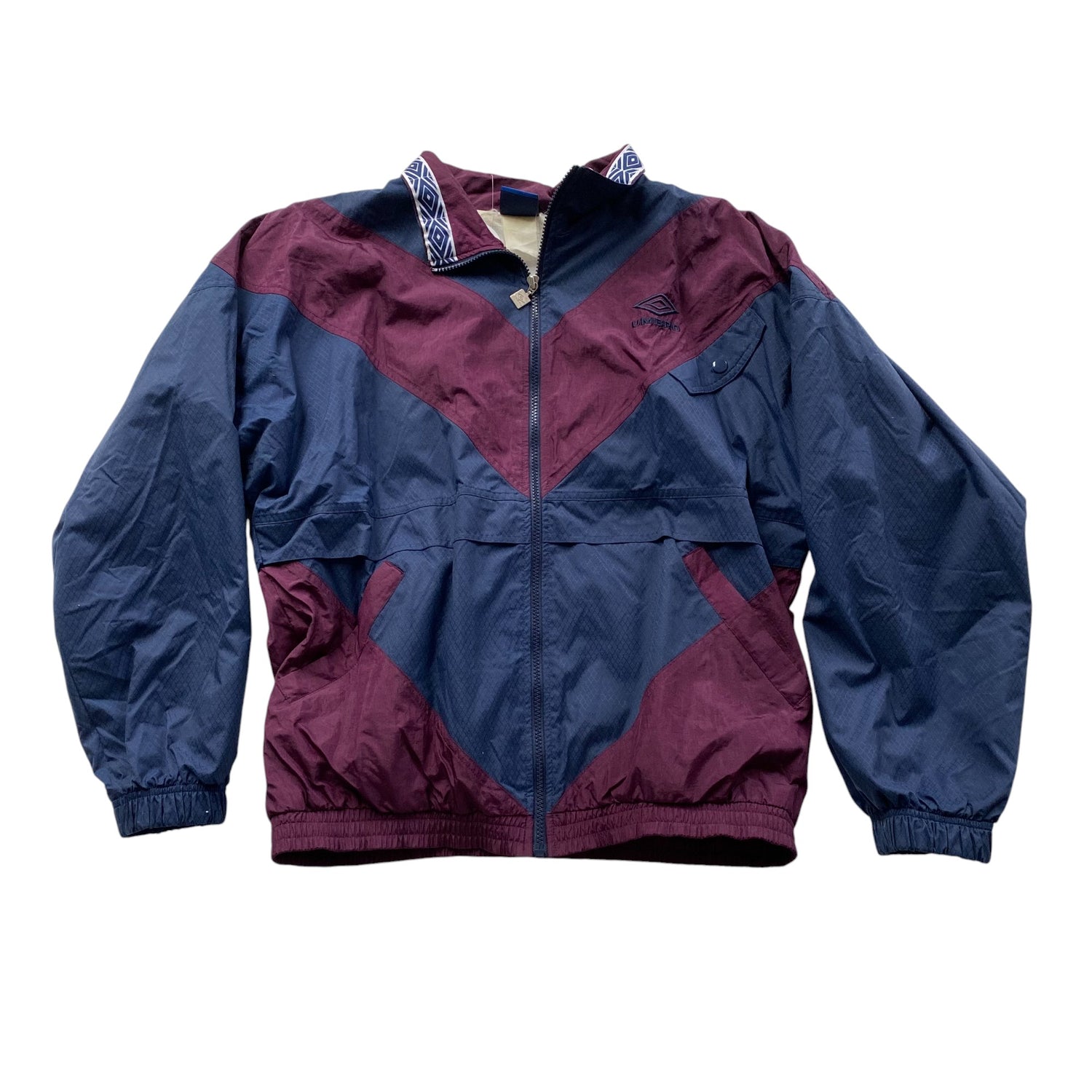 Vintage Umbro Blue &amp; Purple Zip Up Windbreaker