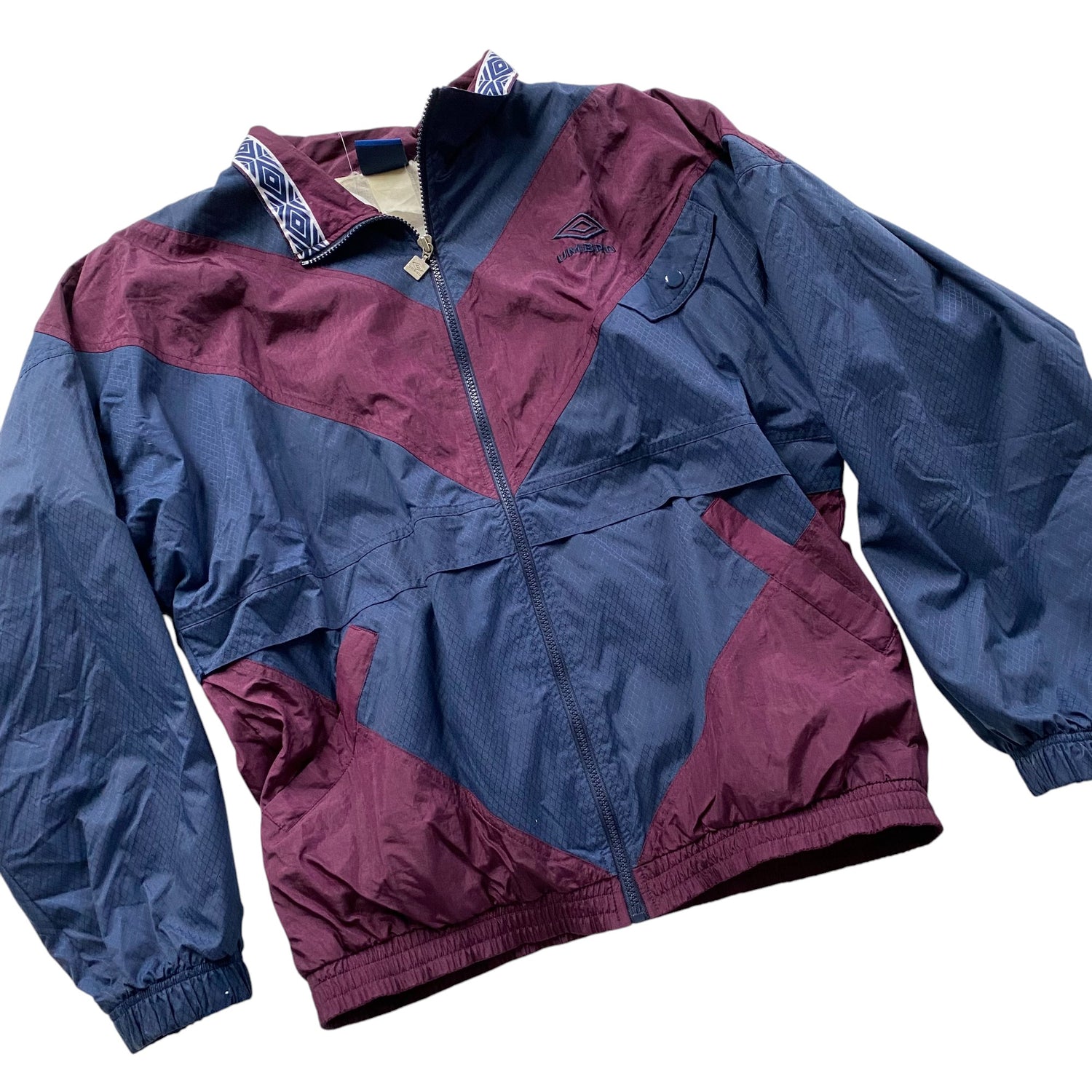 Vintage Umbro Blue &amp; Purple Zip Up Windbreaker