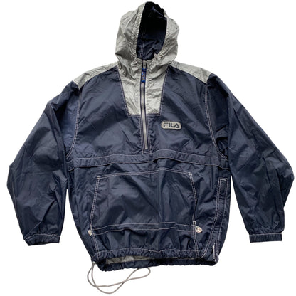 Vintage Fila Navy Quarter Zip Windbreaker