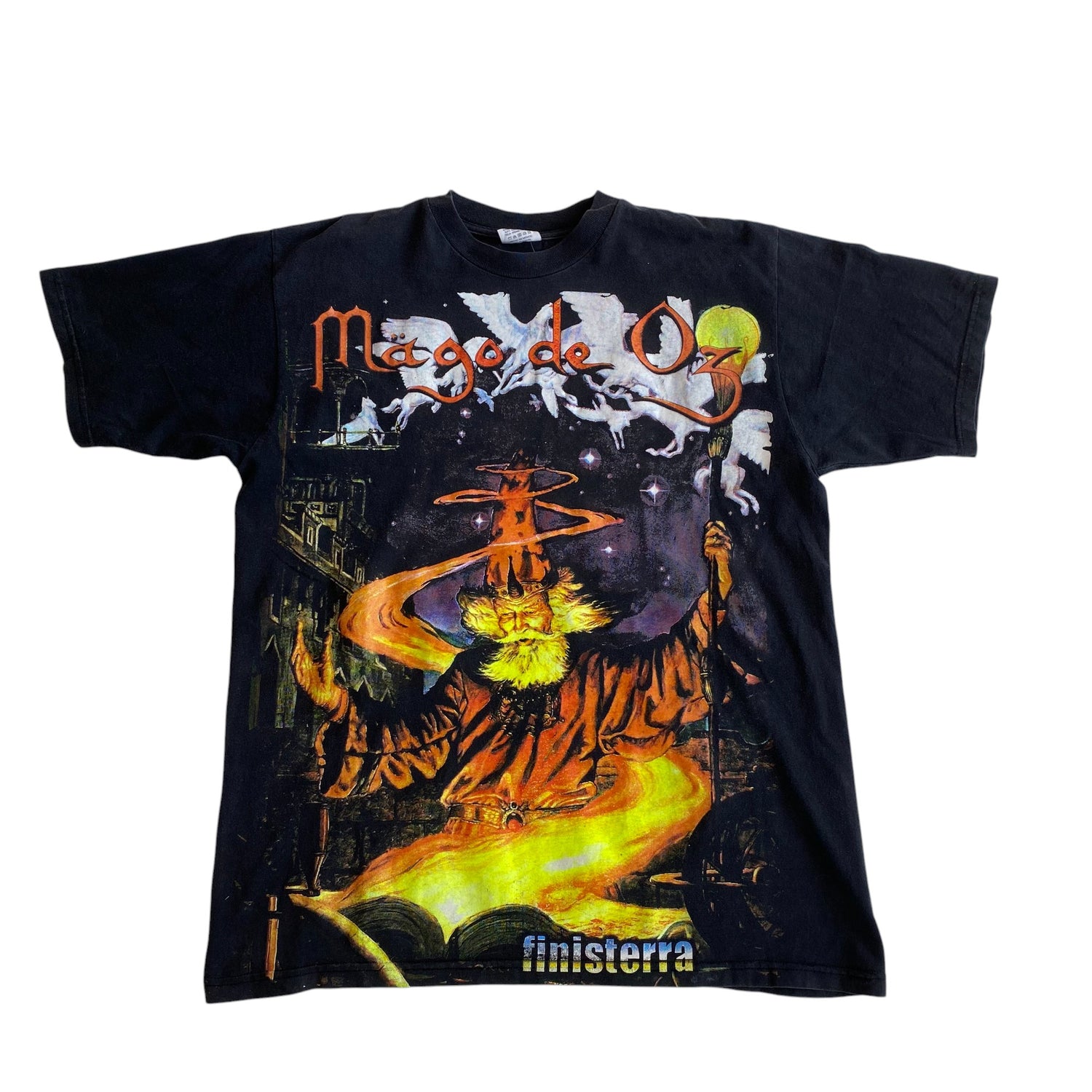 Vintage Mago de Oz &quot;Finesterria&quot; Mexican Boot Graphic T-Shirt