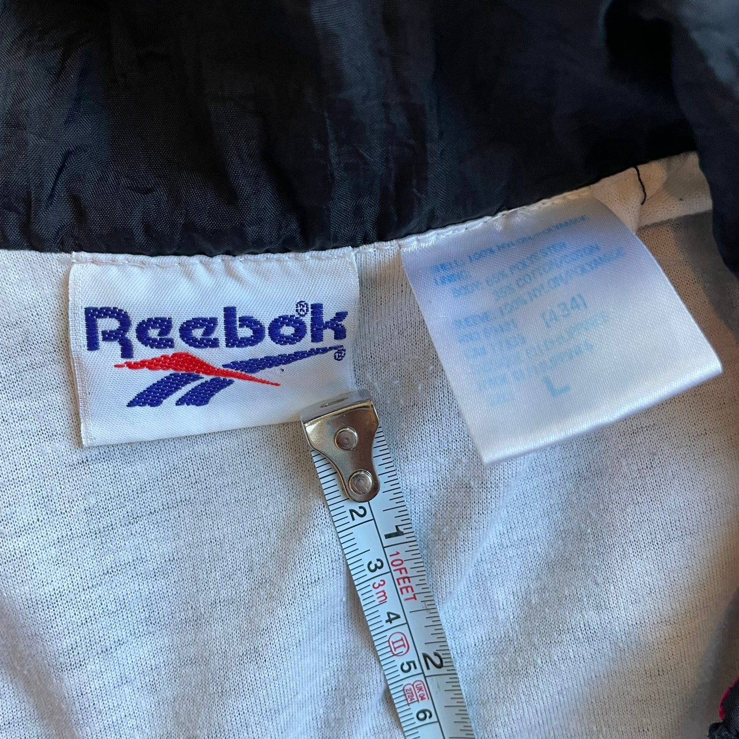 Vintage 90s Black and Red Reebok Lined Windbreaker