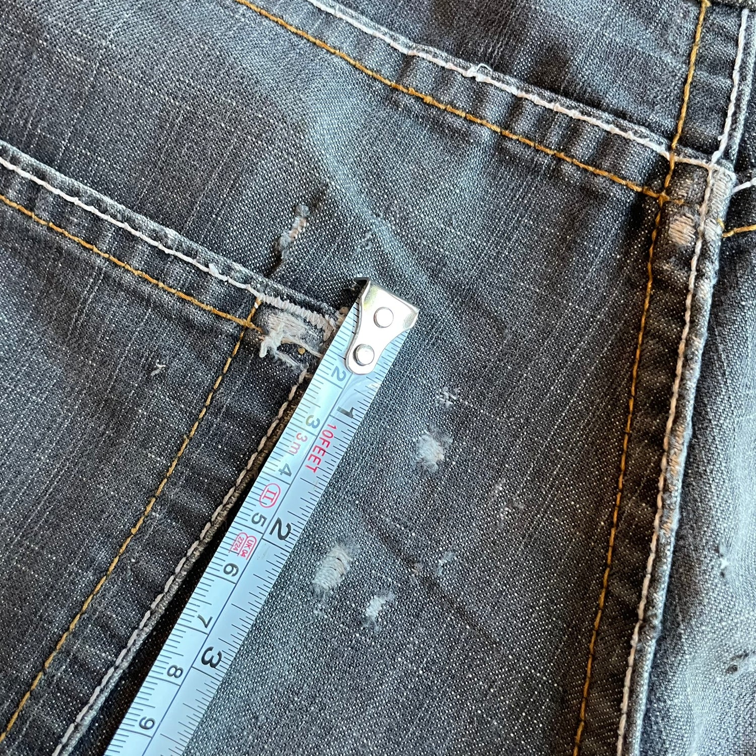 Vintage Y2k Akademiks Washed Out Black Embroidered Jeans