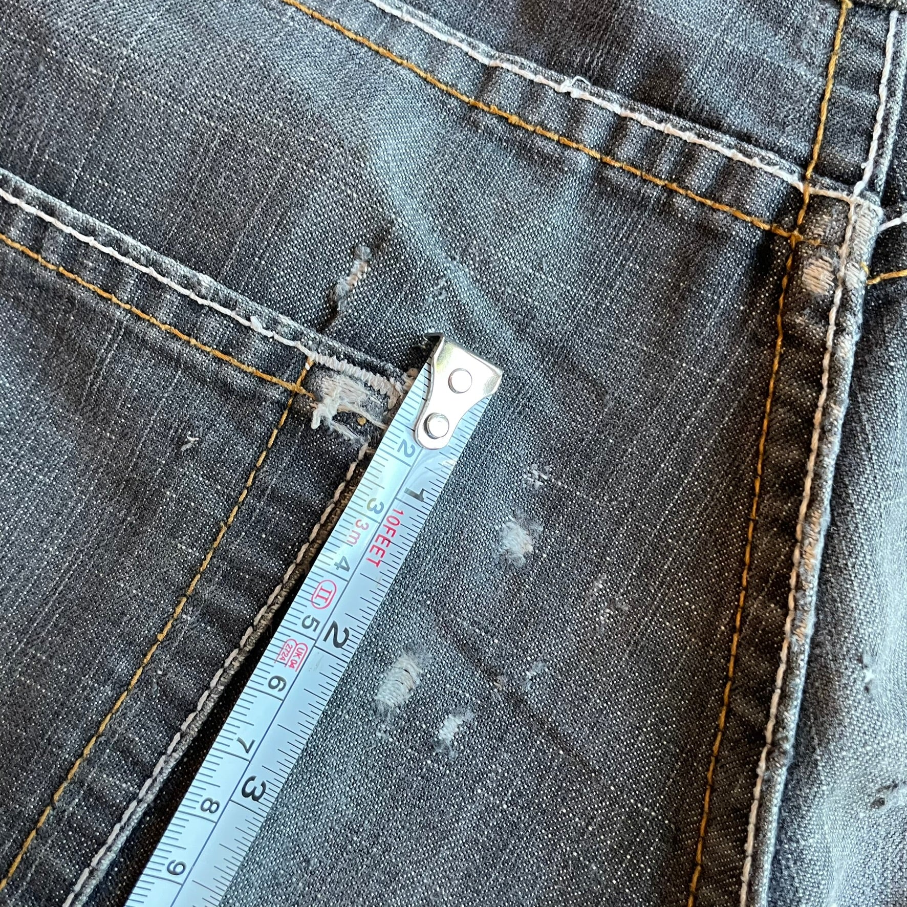 Vintage Y2k Akademiks Washed Out Black Embroidered Jeans