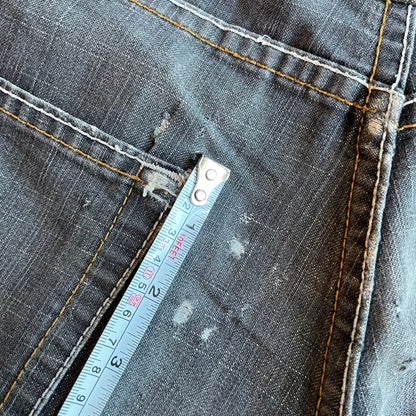 Vintage Y2k Akademiks Washed Out Black Embroidered Jeans