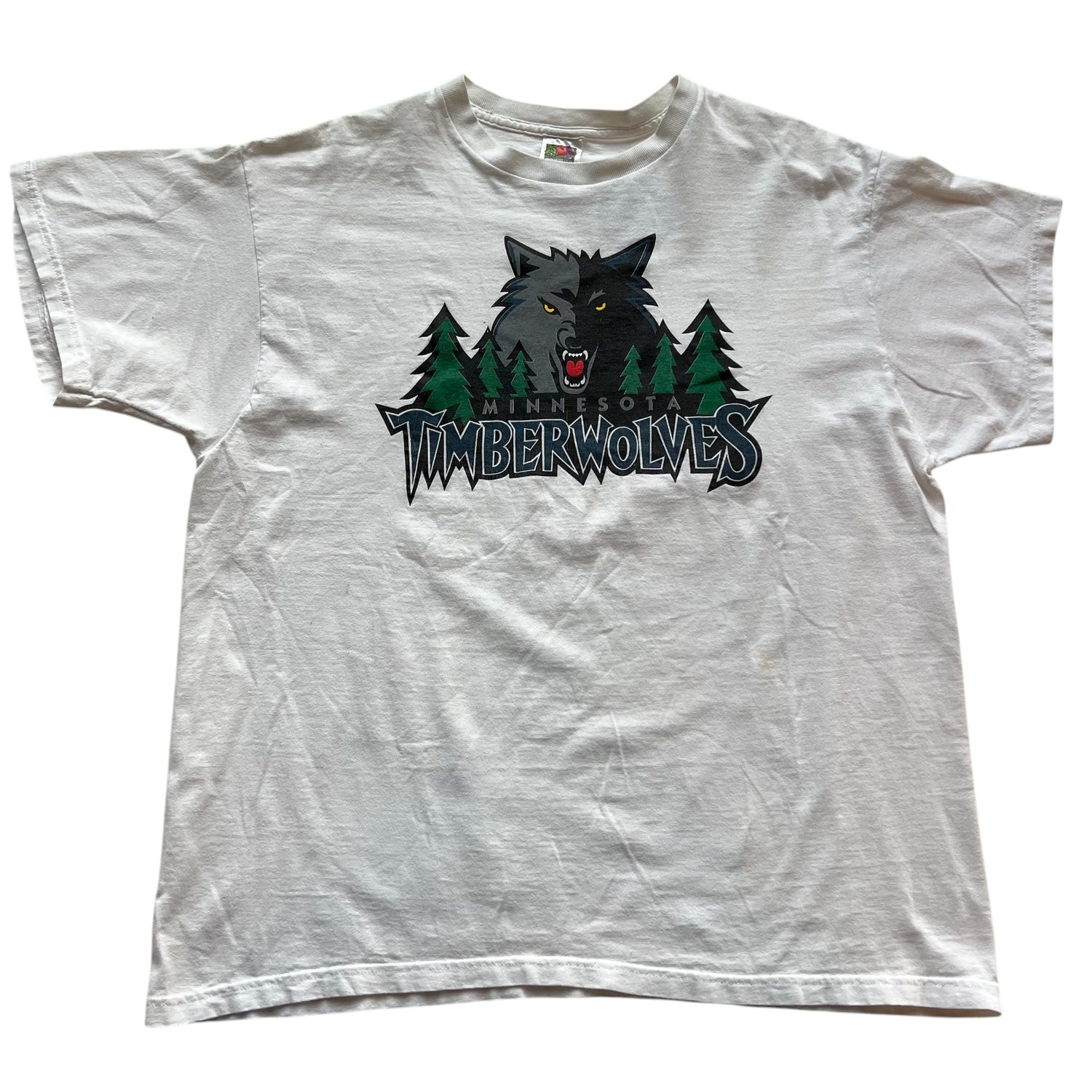 Vintage Minnesota Timberwolves White Logo T-Shirt