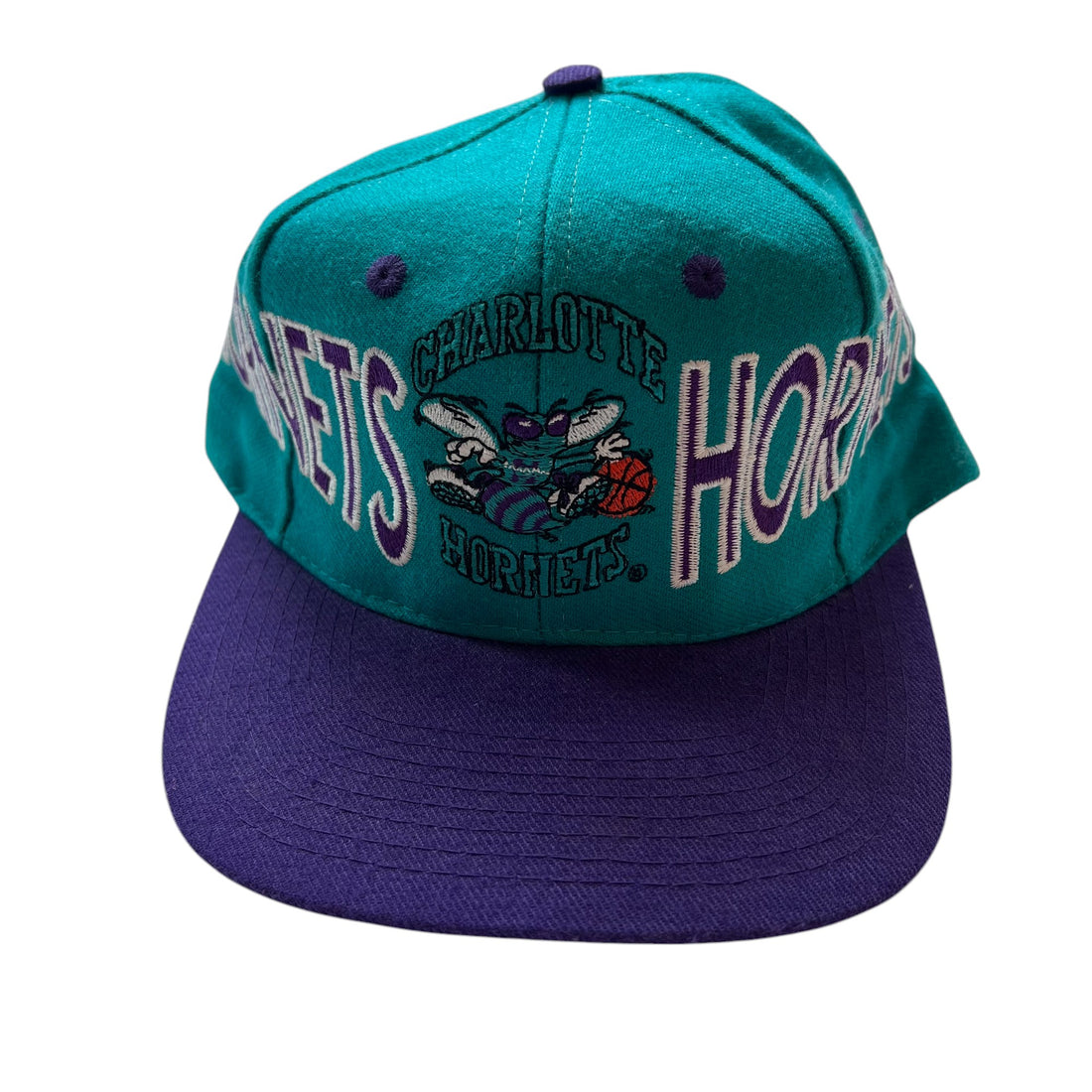 Vintage Charlotte Hornets Embroidered Logo Hat