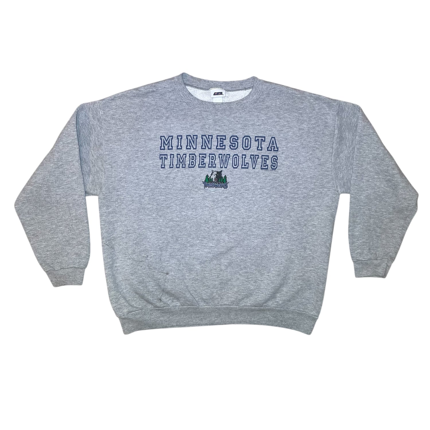 Vintage Minnesota Timberwolves Gray Spellout Sweatshirt