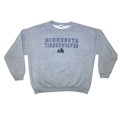 Vintage Minnesota Timberwolves Gray Spellout Sweatshirt