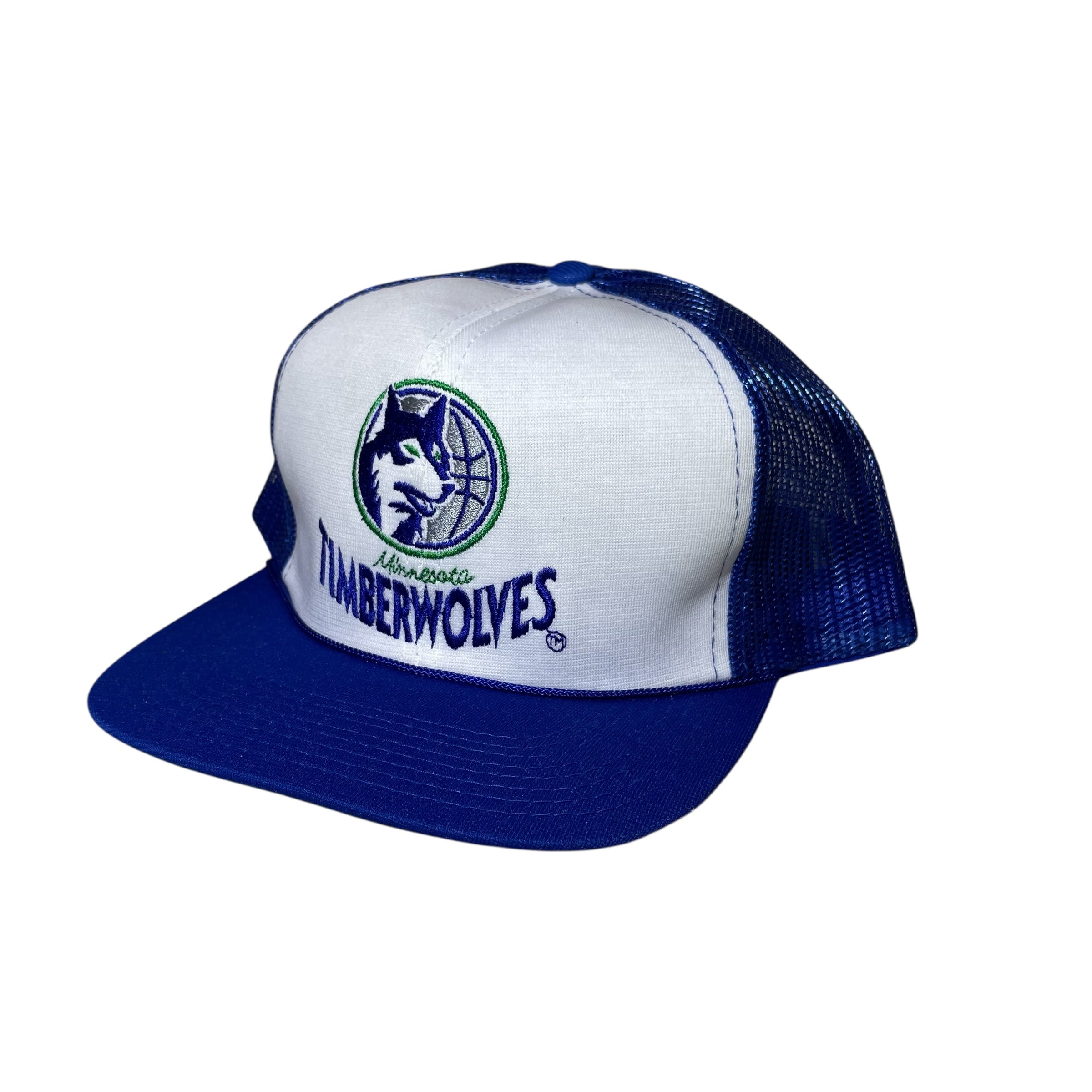 Vintage 90s Minnesota Timberwolves Snap Back Trucker Hat