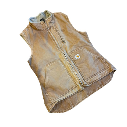 Vintage Carhartt Brown Sherpa-Lined Vest