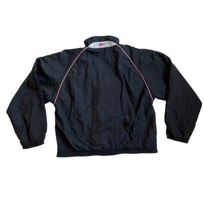 Vintage 90s Black and Red Reebok Lined Windbreaker