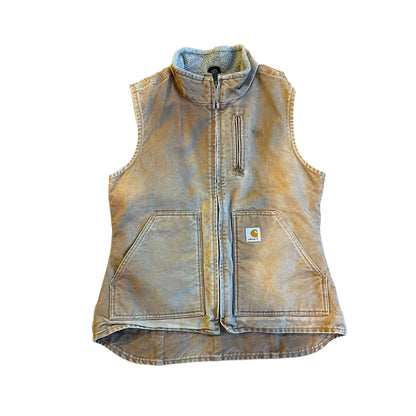 Vintage Carhartt Brown Sherpa-Lined Vest