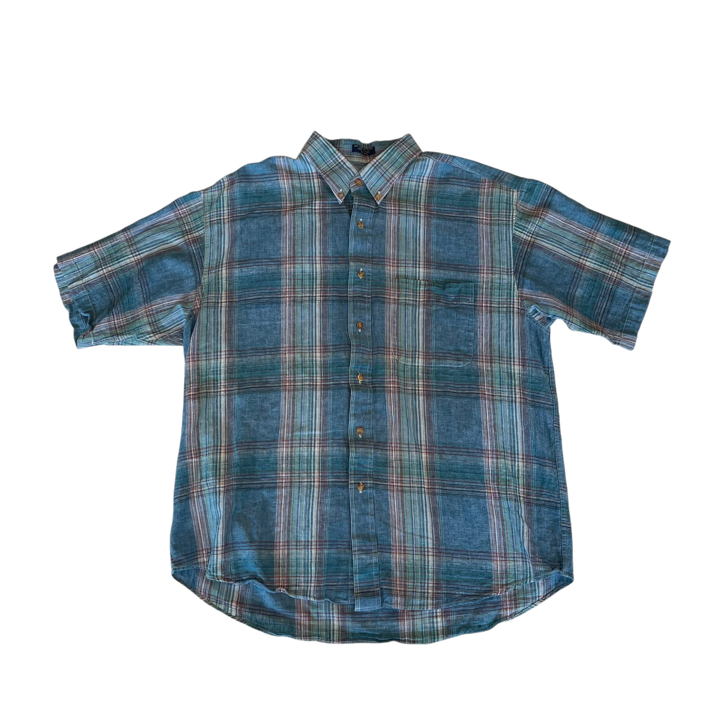Y2K Salmon River Traders Short Sleeve Flannel