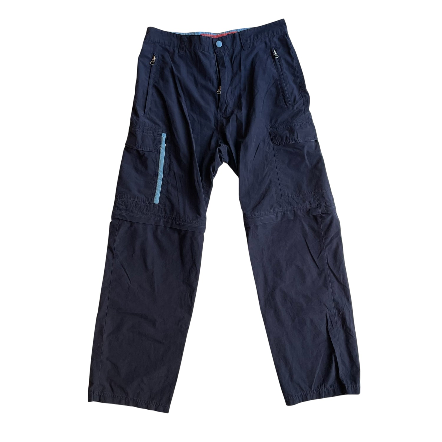 Vintage Mossimo Navy and Baby Blue Convertible Cargo Pants