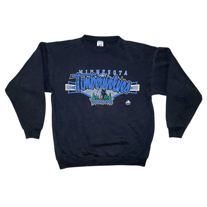 Vintage Minnesota Timberwolves Black Logo 7 Sweatshirt