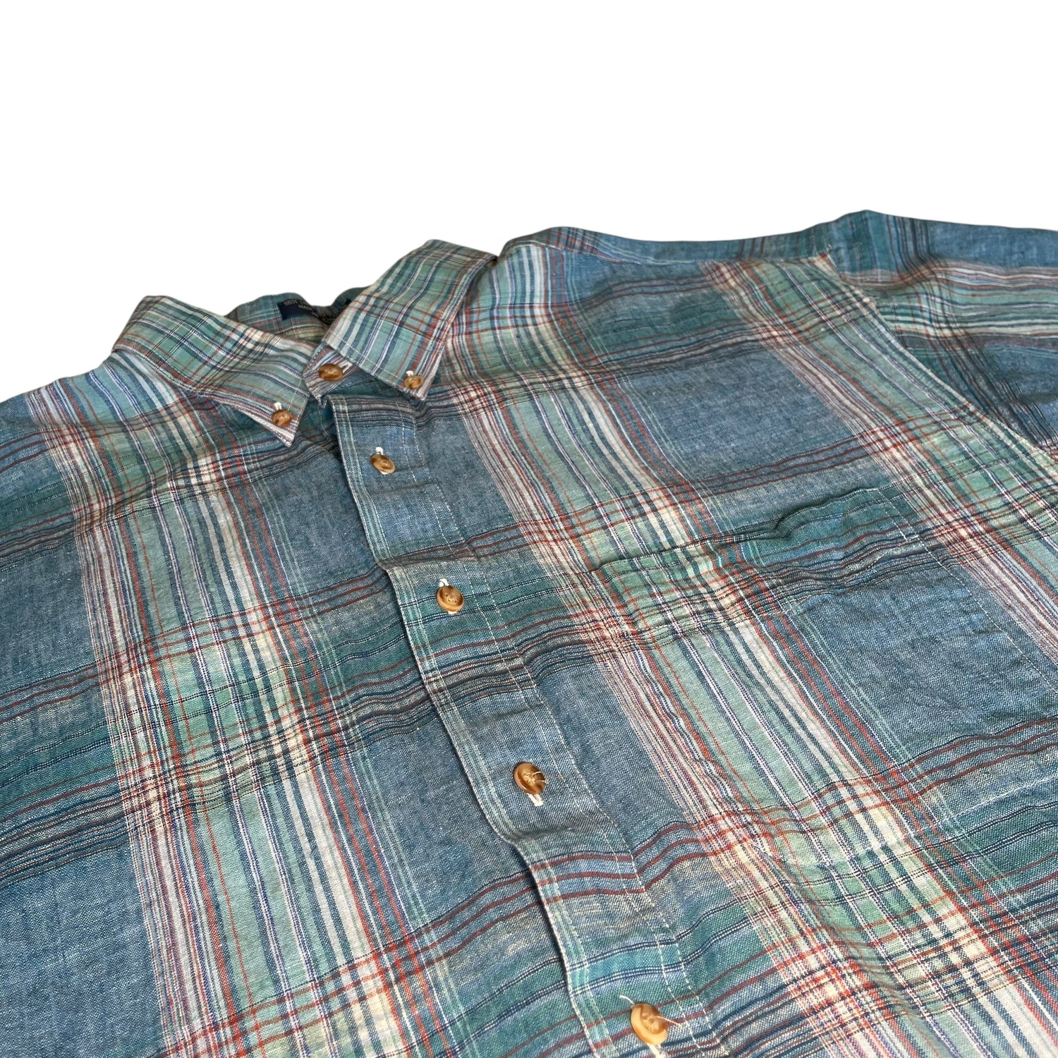 Y2K Salmon River Traders Short Sleeve Flannel