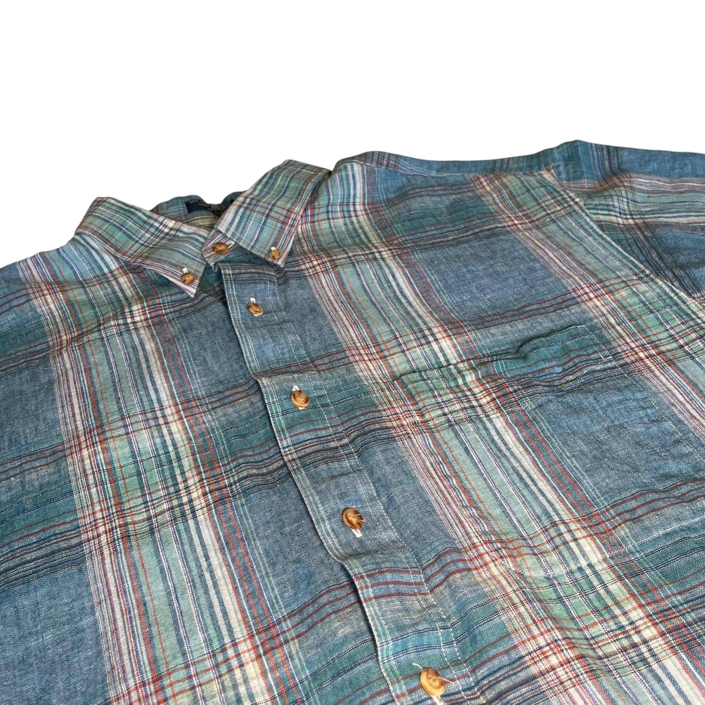 Y2K Salmon River Traders Short Sleeve Flannel