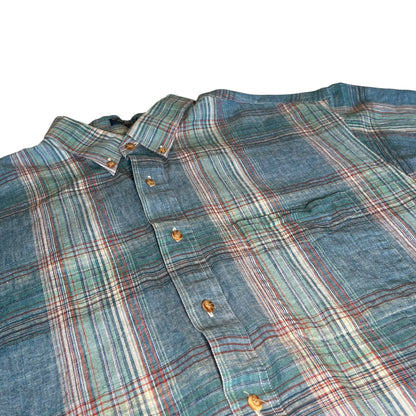 Y2K Salmon River Traders Short Sleeve Flannel