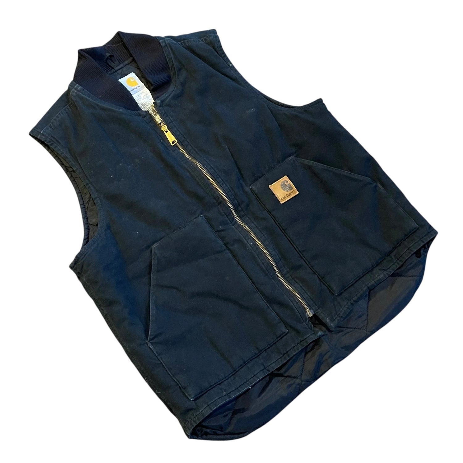 Vintage Carhartt Black Quilted Vest