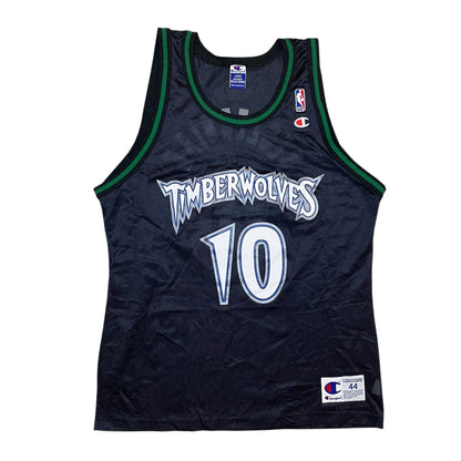 Vintage Minnesota Timberwolves Wally Szczerbiak Black Champion Jersey