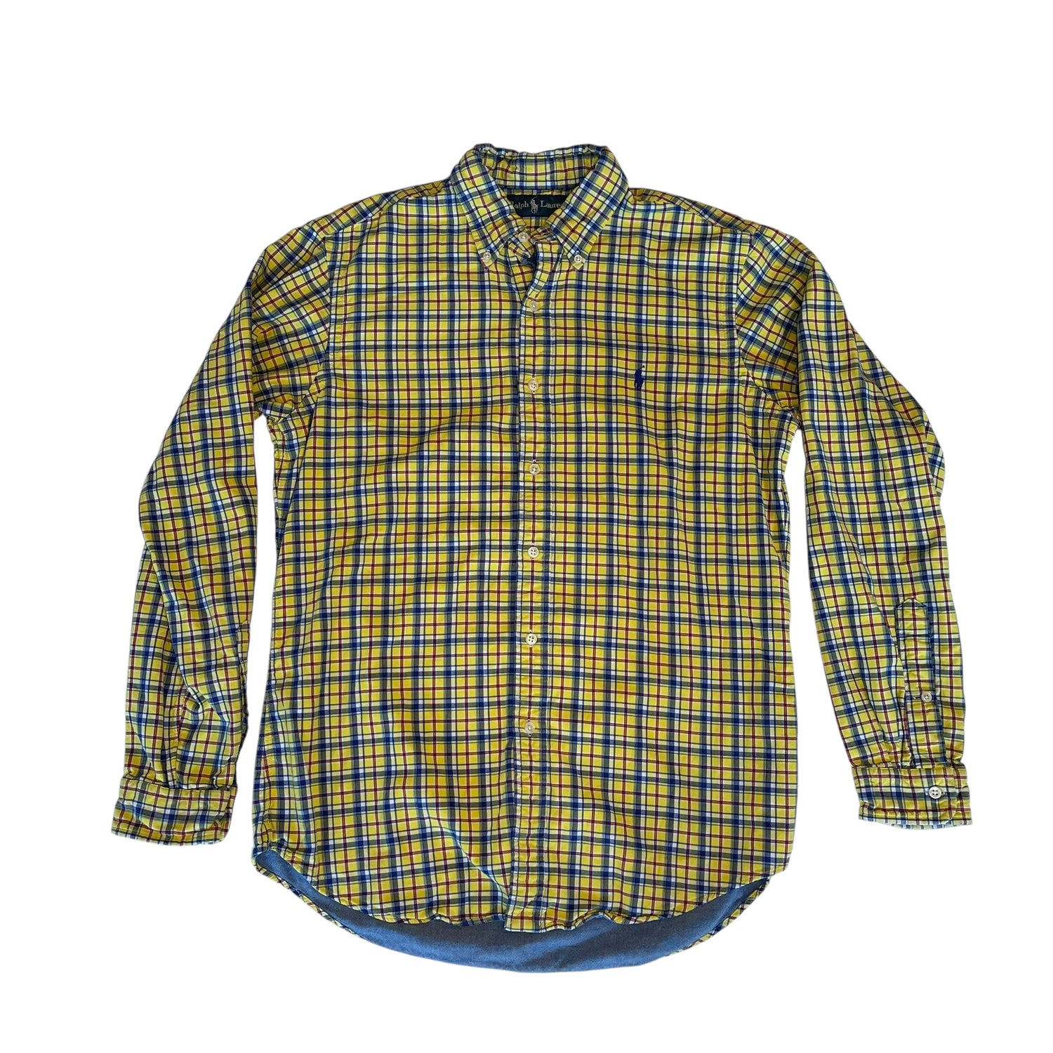 Y2K Polo Ralph Lauren Yellow Plaid Button Up