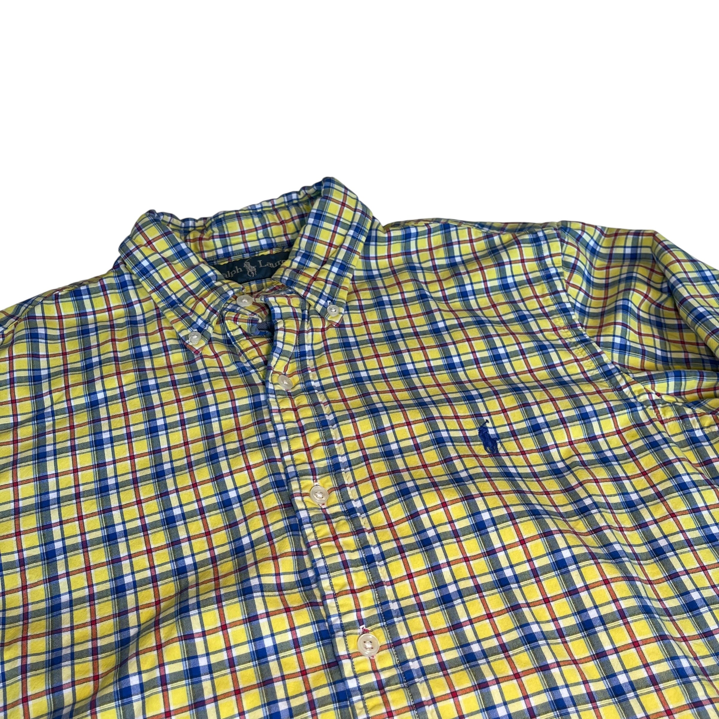 Y2K Polo Ralph Lauren Yellow Plaid Button Up