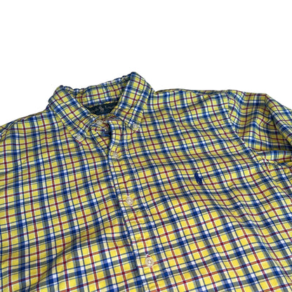 Y2K Polo Ralph Lauren Yellow Plaid Button Up