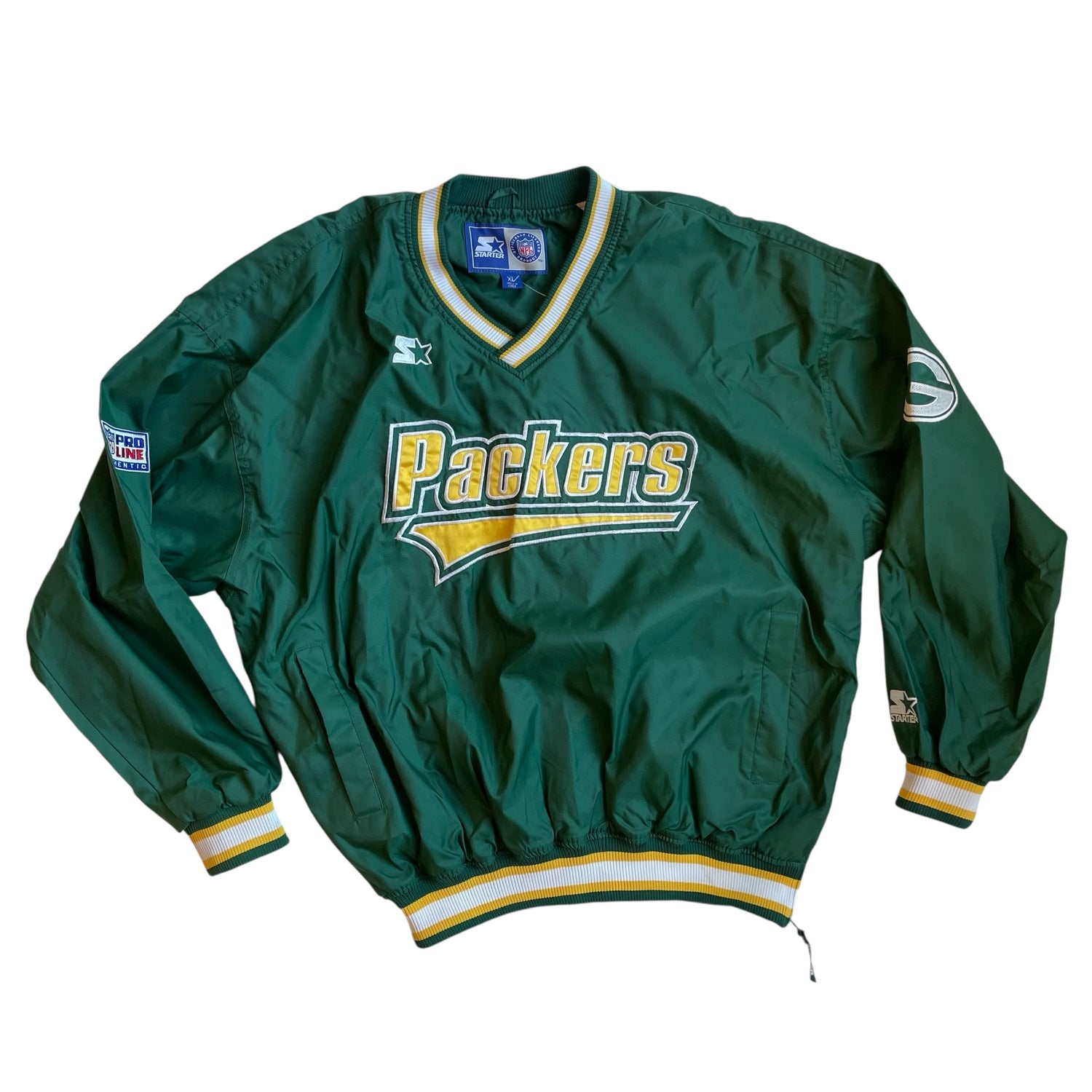 Vintage Green Bay Packers Lined Starter Pullover Windbreaker