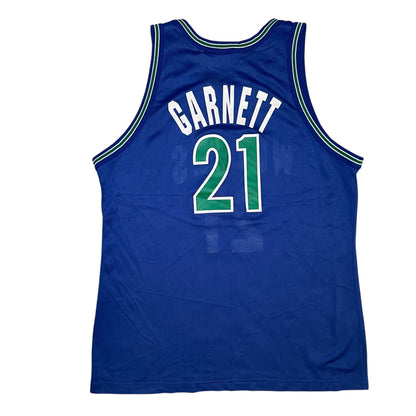 Vintage 90s Minnesota Timberwolves Kevin Garnett Champion Jersey
