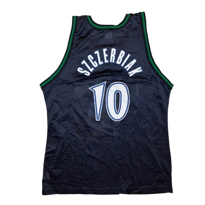 Vintage Minnesota Timberwolves Wally Szczerbiak Black Champion Jersey