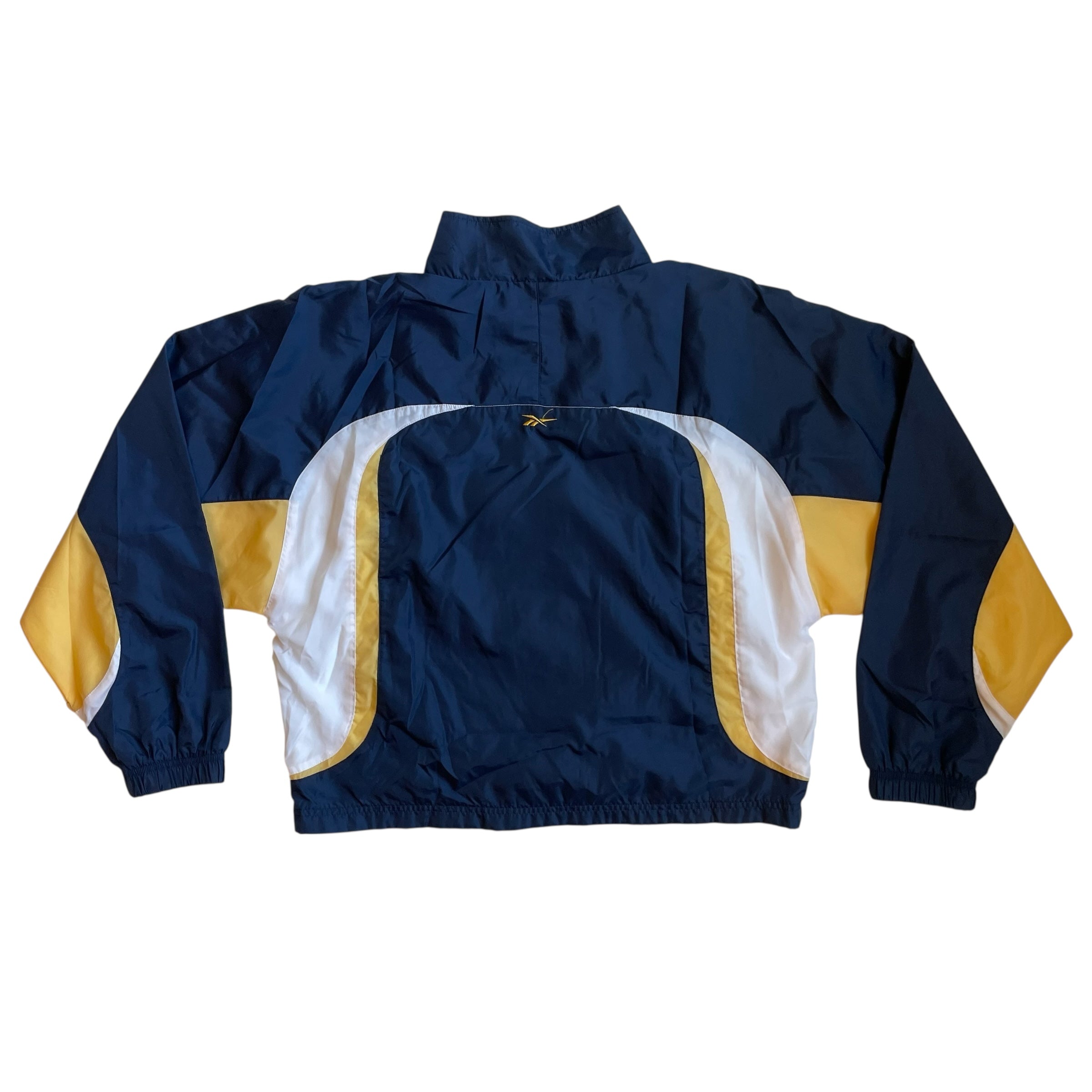 Vintage Y2K Navy and Yellow Reebok Lined Windbreaker