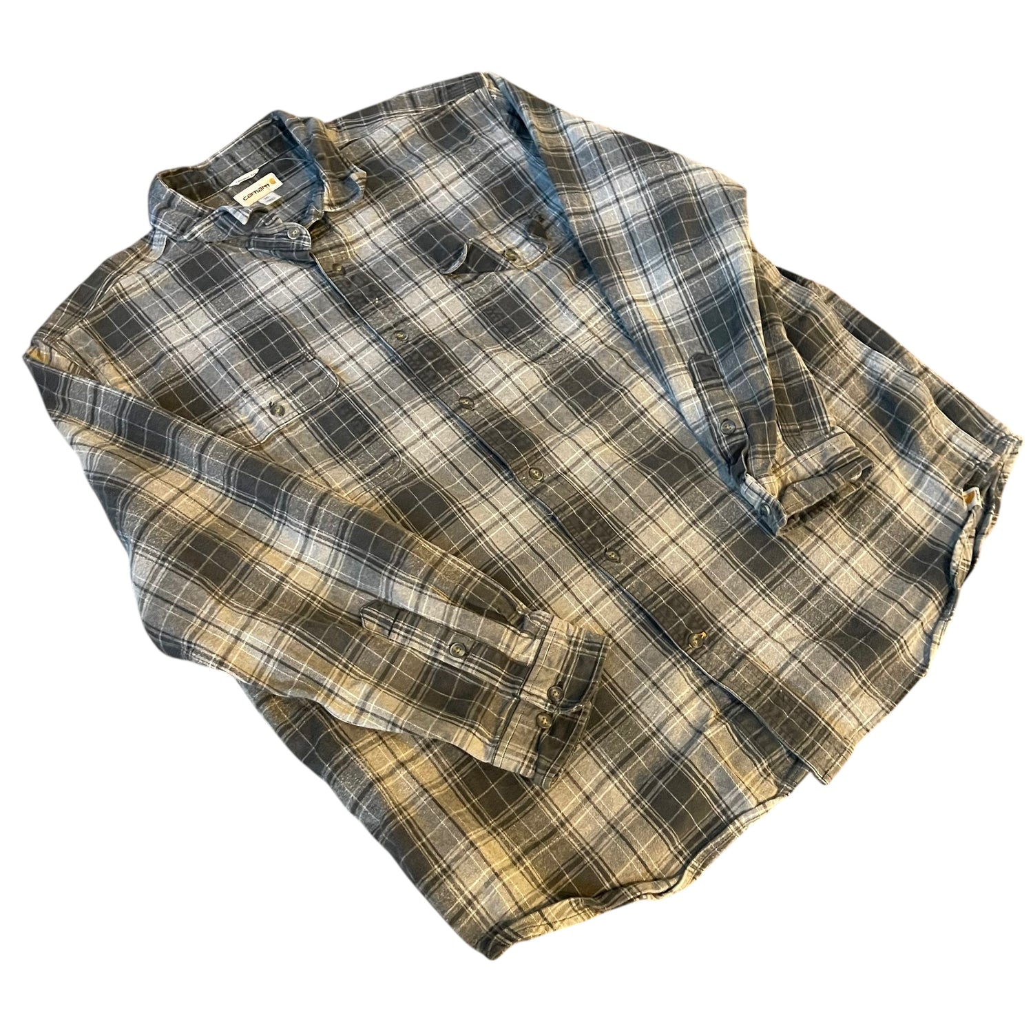 Vintage Carhartt Blue Heavyweight Flannel Shirt